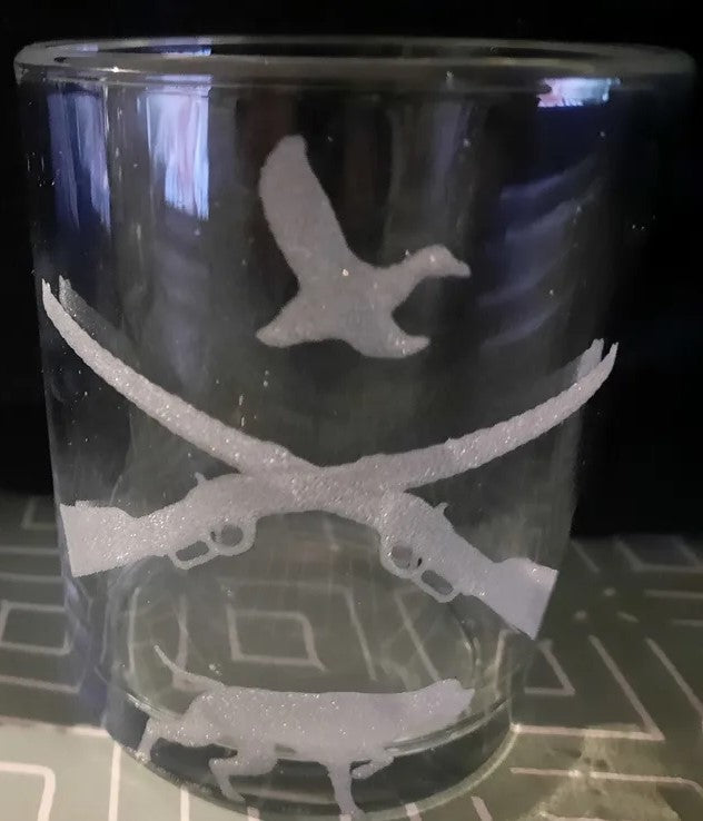 VERRES A WHYSKY sur le theme de la chasse