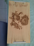 Plateau en bois motif la chasse