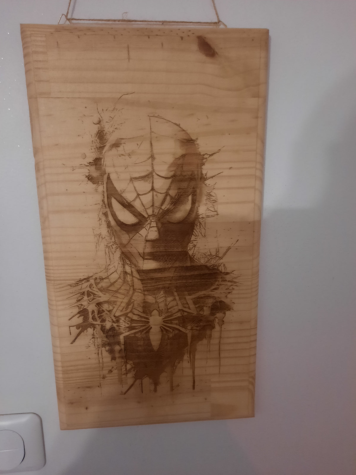TABLEAU EN BOIS SPIDERMAN