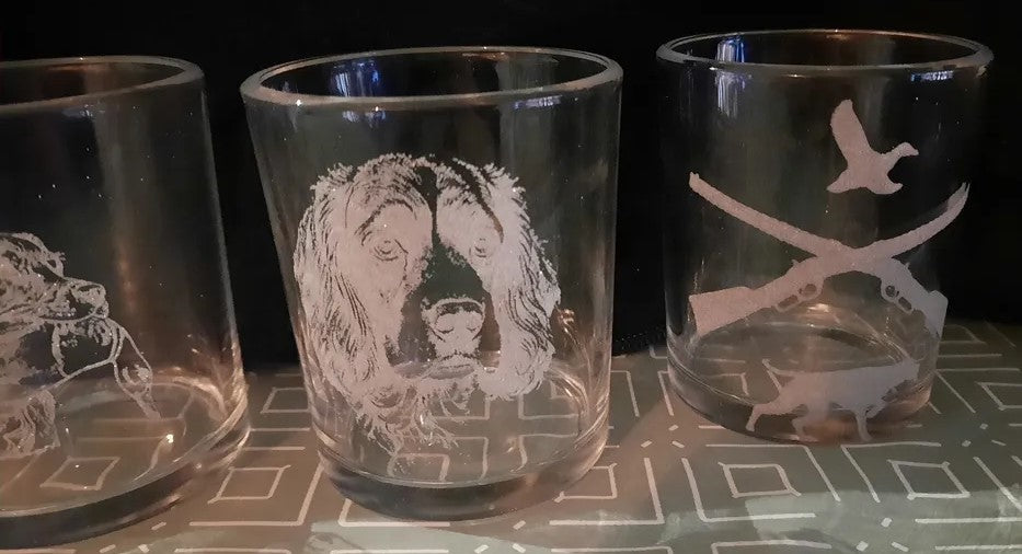 VERRES A WHYSKY sur le theme de la chasse