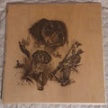 Cadre en bois motif chien de chasse