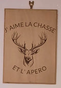 Cadre en bois tête de cerf
