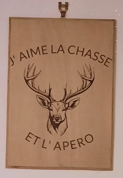 Cadre en bois tête de cerf