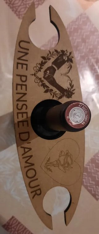 Support de verre en bois