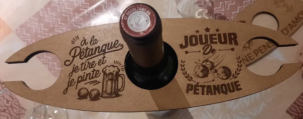 Support de verre en bois