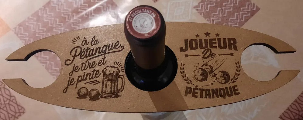 Support de verre en bois