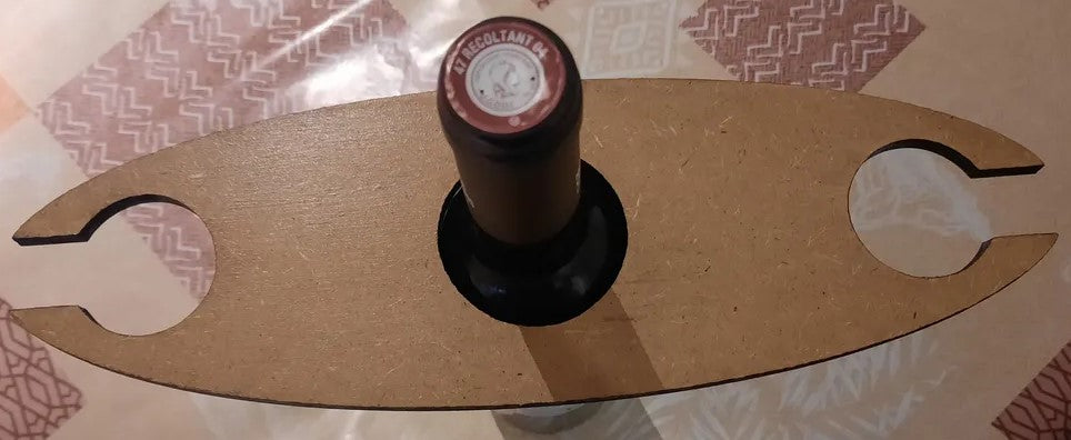 Support de verre en bois