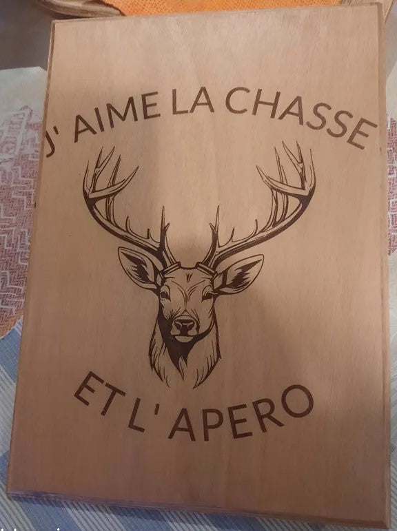 Cadre en bois tête de cerf